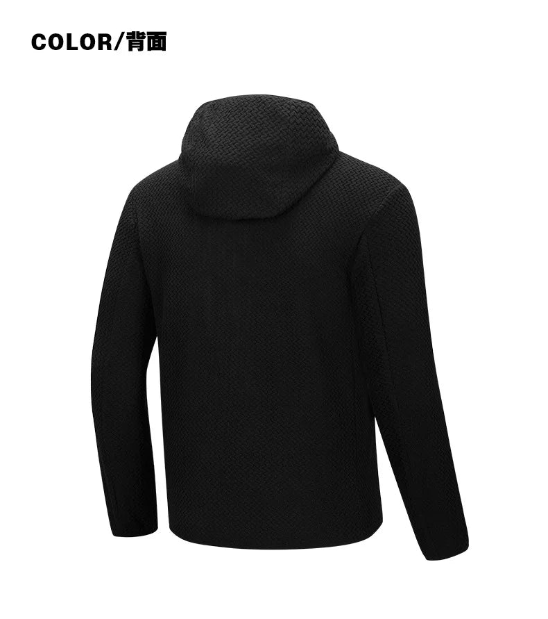 ARC Outdoor Men's Zipper Plush Hoodie Mountaineering Travel Sports Fashion Cationic Casual Fishing Spring and Autumn Hoodie
