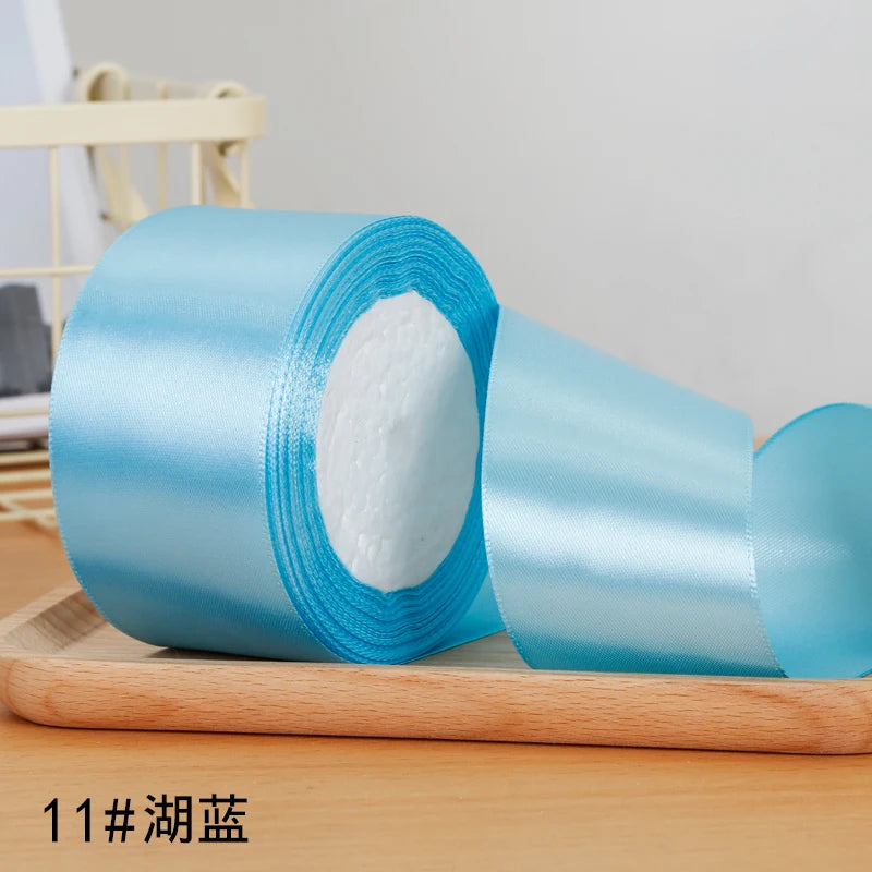 22meters/roll 5cm Silk Satin Ribbons Crafts Bow Handmade DIY Gift Packaging Wrap Party Wedding Decorative Clothing Accessories