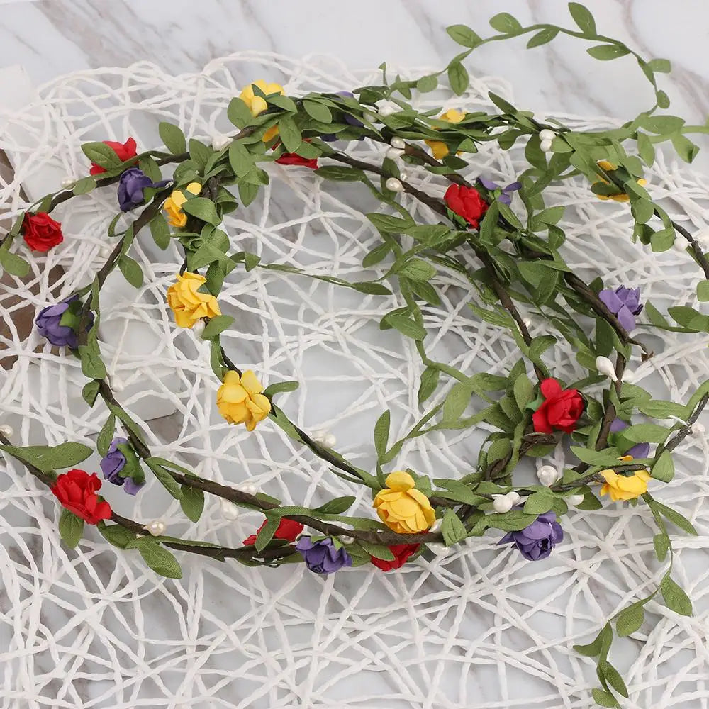 Cute Elegent Flower Garland Wedding Bride Bridal Headdress Headbands Bohemian