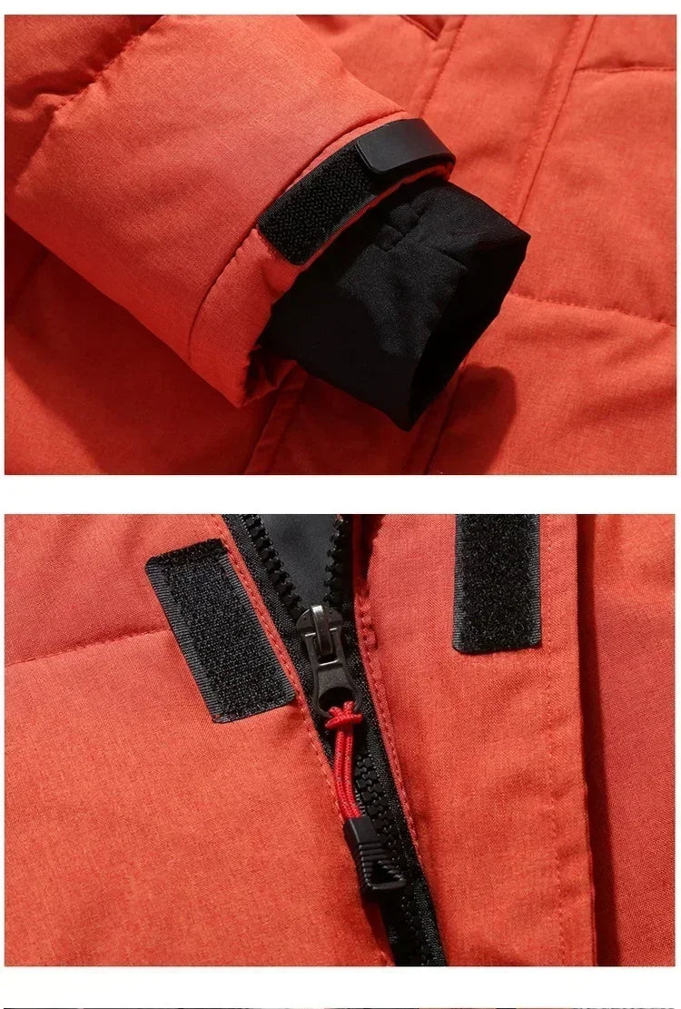 New Windproof Winter Down Jacket Male Warm Hooded White Duck Thick Men's Down Jacket Snow High Quality Parkas Outerwear