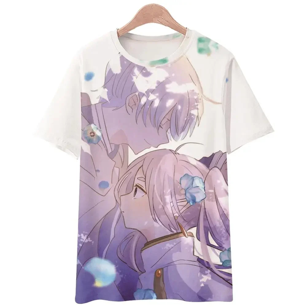 Anime Sousou no Frieren 3D Printed T-Shirts Men Women Fashion Streetwear Oversized Short Sleeve T Shirt Male Tees Tops Clothing