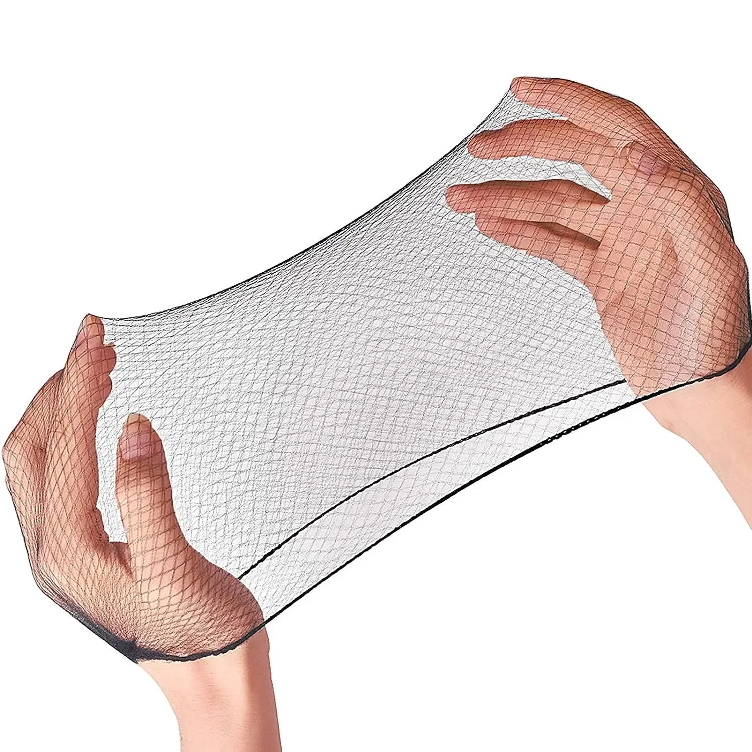 Hair Net 100 Pcs, 24 Inches Hair Nets Elasticity Invisible Elastic Mesh for Food Service, Ballet Bun, Sleeping, Women and Wig