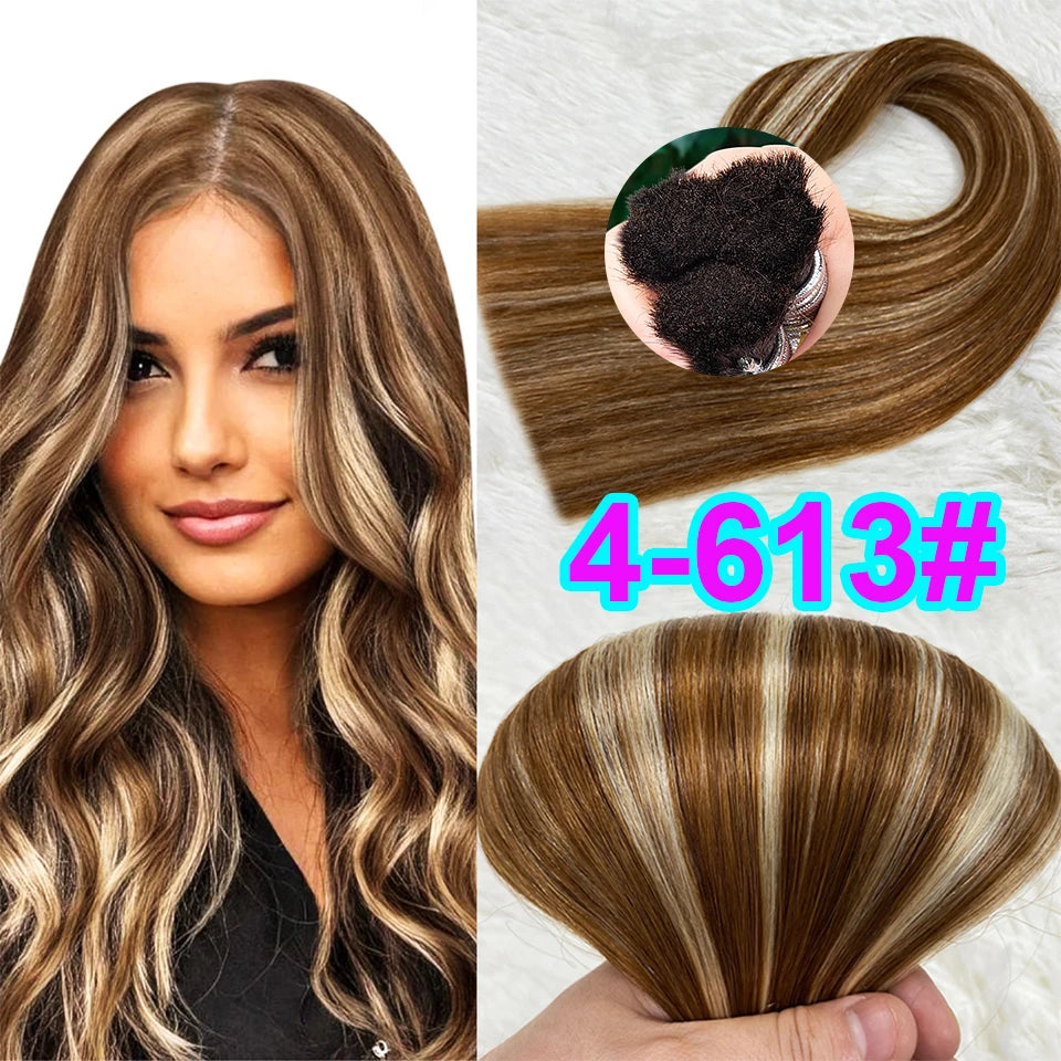 613 Striaght Human Hair No Weft 100% Virgin Bundles Highlight Original Bulk Extensions Russian Natural Unprocessed Blonde hair