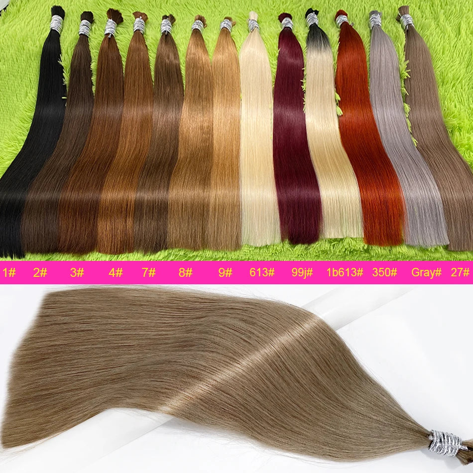 613 Striaght Human Hair No Weft 100% Virgin Bundles Highlight Original Bulk Extensions Russian Natural Unprocessed Blonde hair