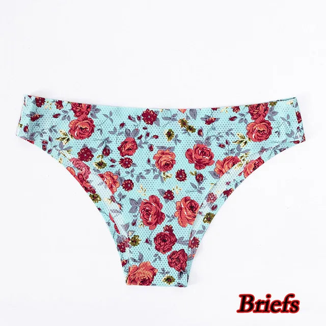 Poblador Sexy Women's Panties Seamless Underwear Comfortable Print G-string Thongs Intimate Female Lingerie Ladies Pantys Tanga
