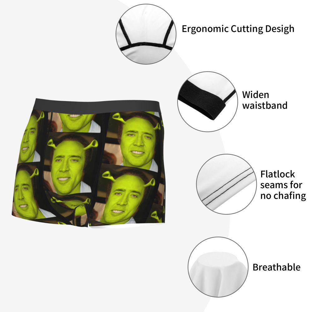 Custom Nicolas Cage Boxer Shorts For Homme 3D Printed Male Nic And His Girls Underwear Panties Briefs Breathbale Underpants
