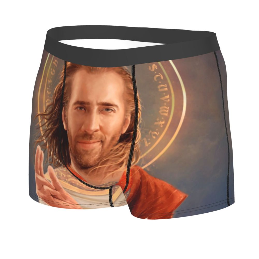 Custom Nicolas Cage Boxer Shorts For Homme 3D Printed Male Nic And His Girls Underwear Panties Briefs Breathbale Underpants