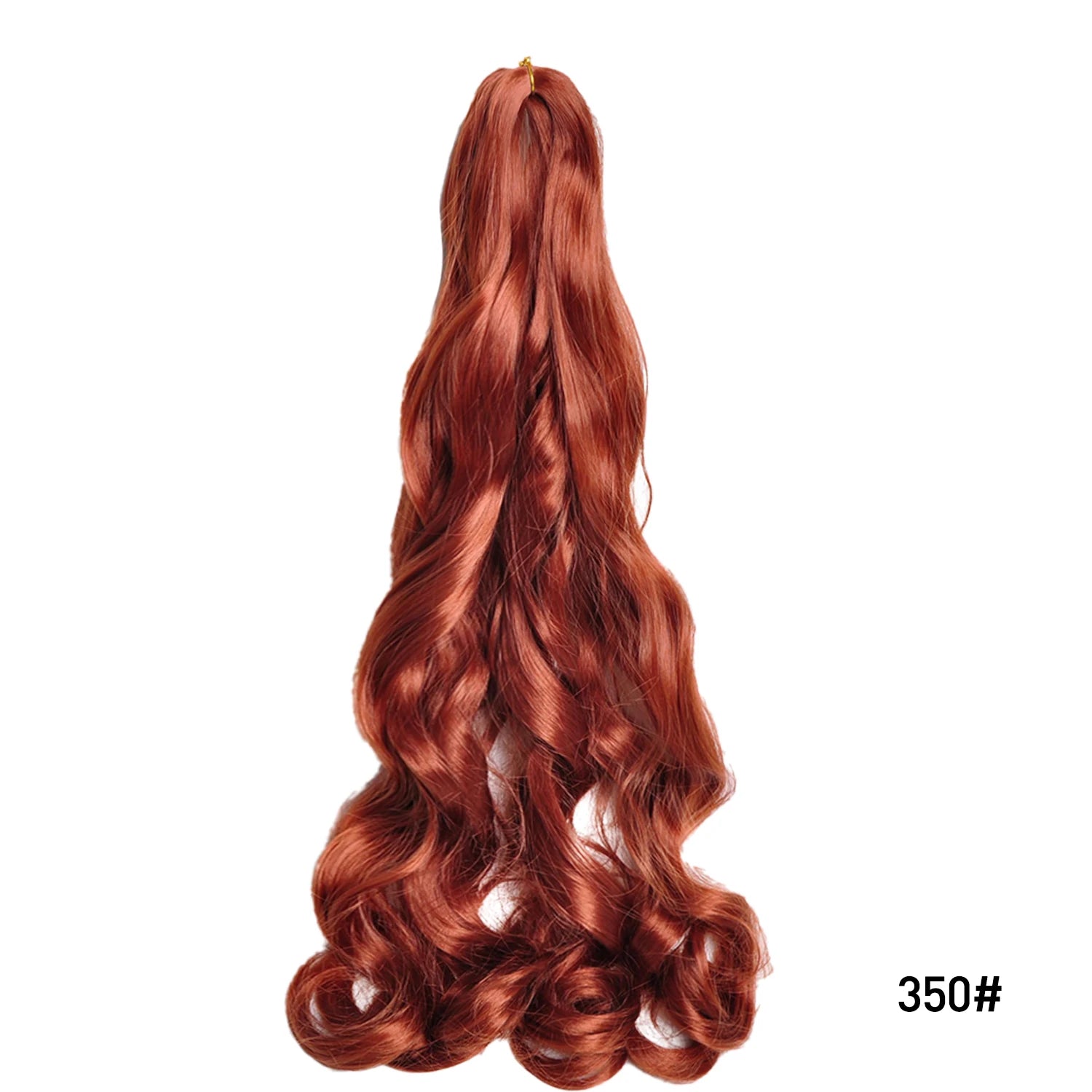 French Curly Crochet Braiding Hair Synthetic Loose Wave Ombre Braids Hair for Women Spiral Curls Pre Stretched Hair Extensions