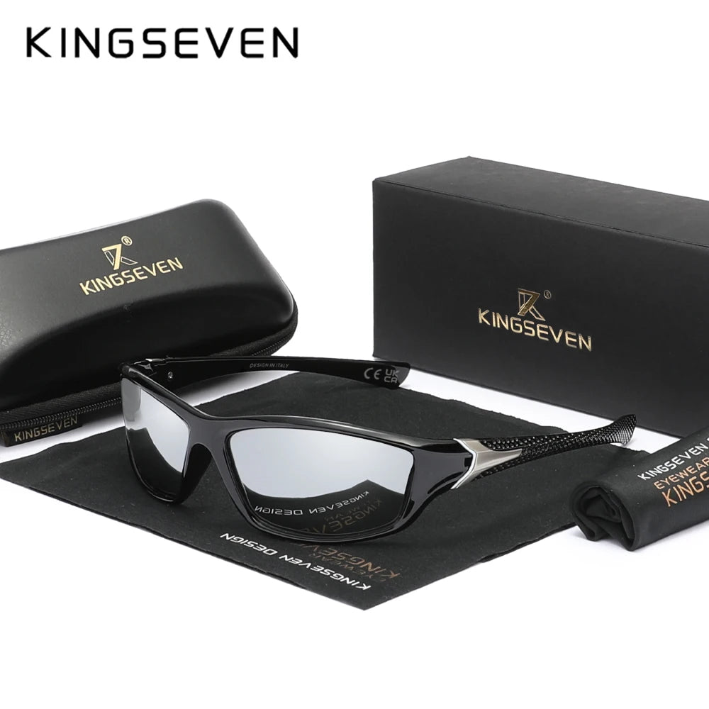 KINGSEVEN 2024 Riding Sunglasses For Men High Quality Anti-reflection Polarized UV400 Glasses TR90 Outdoor Sports Eyewear