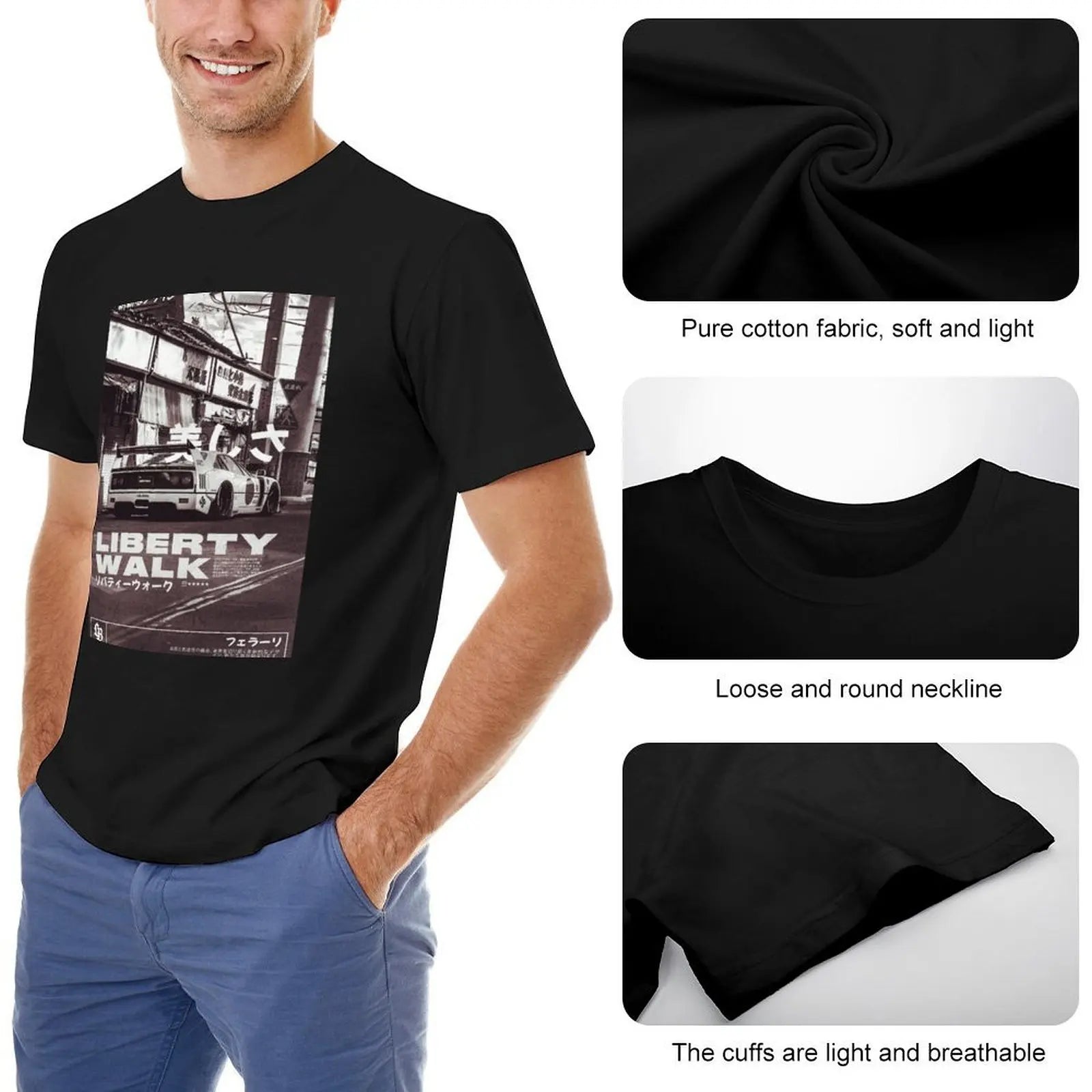 Liberty Walk V.3 T-Shirt graphics Blouse tees t shirt men