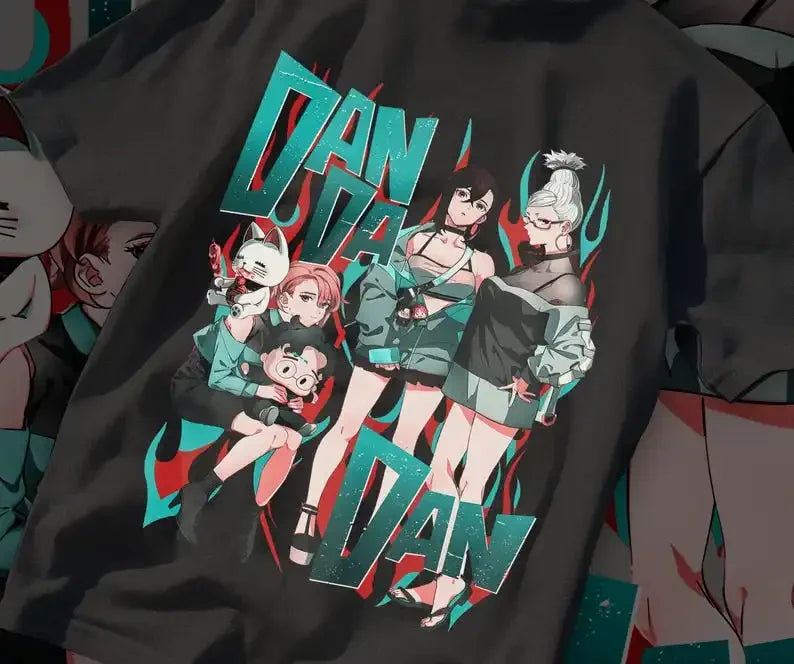 New Anime T-Shirt Dandadan Momo Ayase Okarun Gift Shirt All Sizes Graphic T-Shirt Oversized T-Shirt Men's and Women's Fashion