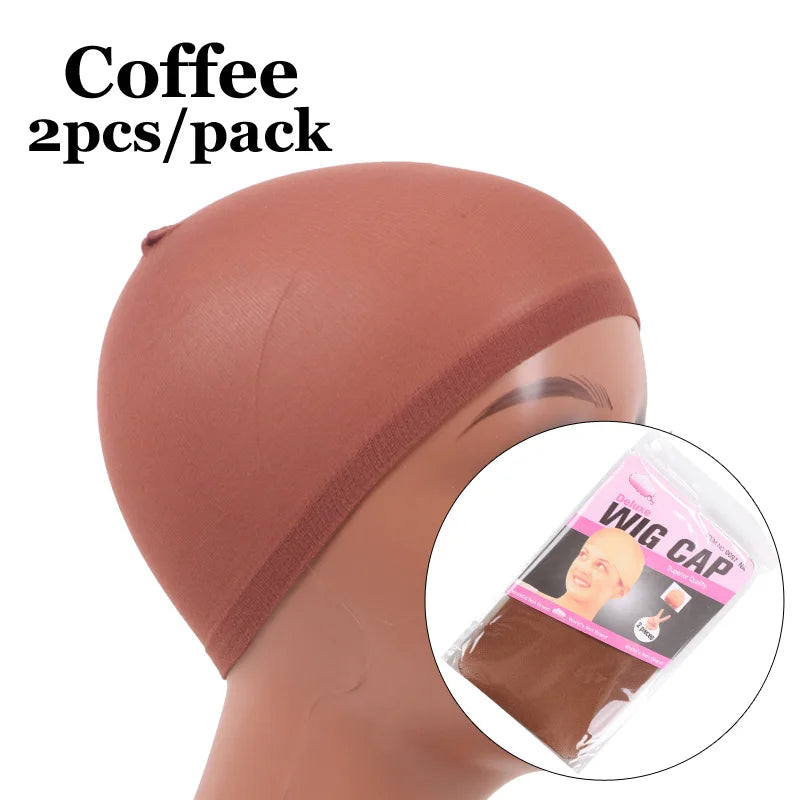 Durable Stokcing Wig Cap Under My Wigs 20Pieces Stocking Cap Skin Tone Black Brown Nude Color Wigs Installing Bald Cap