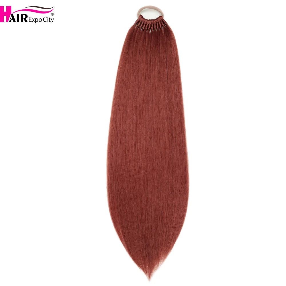 Straight Ponytail With Elastic Band 24"32" Synthetic Hair Ponytail Extensions 12Strands Women's Hairpieces False Tail For Women