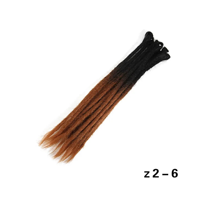 Dreadlocks Extensions Thin 0.7cm Width Synthetic Crochet Braids Hair Dreads Fake Hair Ombre Mint Green Reggae Hip Hop Style Pink