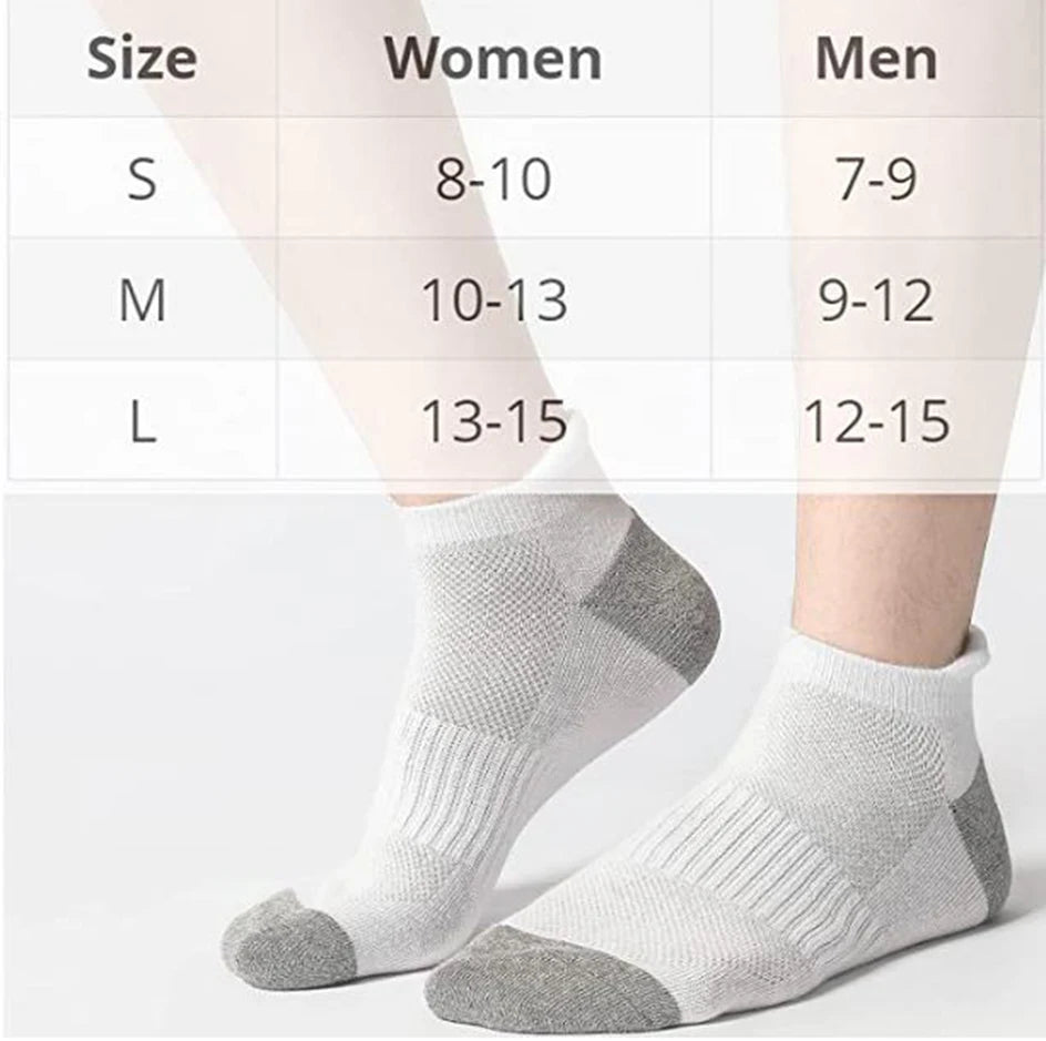 6/12 Pairs Cotton Man and Women Socks Sports Solid Color Male's Short Sock For Cycling Breathable Mesh Ankle Summer Casual Socks