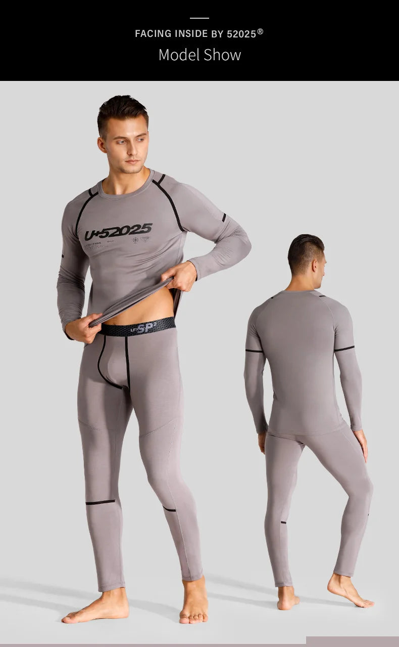 52025 Premium Warm Thermal Underwear – Fleece-lined, Stylish with Superior Warmth. Advanced Insulation & Supreme Comfort